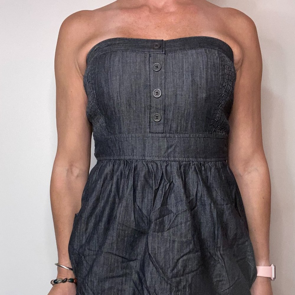 Strapless Jean Dess, charcoal